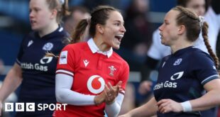 Jasmine Joyce celebrates against Scotland