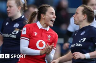 Jasmine Joyce celebrates against Scotland