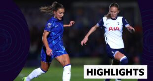 Watch highlights of Chelsea v Tottenham in the Women's Super League