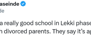 X user alleges that there is a school in Lekki Phase 1 that does not accept children of divorced parents