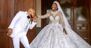 Actor Charles Okocha promises undying love for wife Mimi as he shares their wedding photos