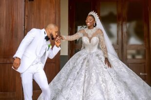 Actor Charles Okocha promises undying love for wife Mimi as he shares their wedding photos