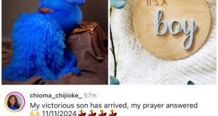 Actress Chioma Chijioke welcomes baby boy with new partner