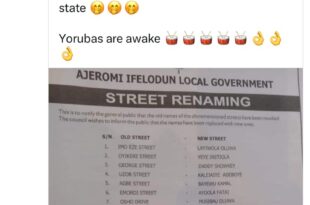 Ajeromi Ifelodun LGA of Lagos state allegedly kickstarts move to rename streets named after non-indigenes