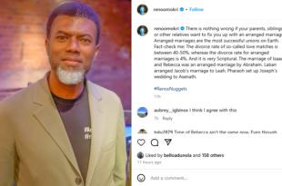 Arranged marriages are the most successful unions on Earth- Reno Omokri