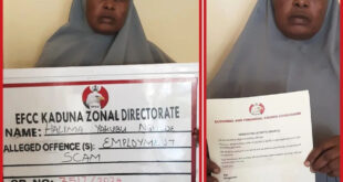 EFCC arrests woman for Employment Scam in Kaduna