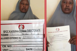 EFCC arrests woman for Employment Scam in Kaduna