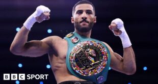 Galal Yafai with the interim WBC flyweight title over his shoulder