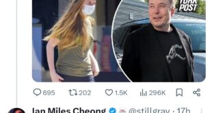 Elon Musk reacts after his transdaughter said she