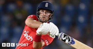 England's Liam Livingstone bats against West Indies in St Lucia