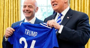 FIFA President, Gianni Infantino congratulates Donald Trump after he declared victory in US election