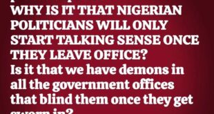 Filmmaker, Ugezu Ugezu, asks an interesting question about Nigerian politicians