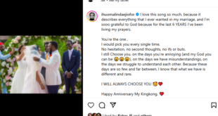 ?I will always choose you? - Actress Linda Ejiofor tells her husband, Ibrahim Suleiman, as they celebrate 6th wedding anniversary