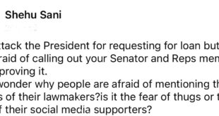 Is it the fear of thugs- Shehu Sani wonders why people attack the President for requesting for loans but not the lawmakers who approve them