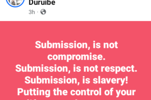 Marriage: Submission is slavery - Nigerian woman says