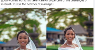 Nigerian wedding photographer congratulates bride who got married as a virgin