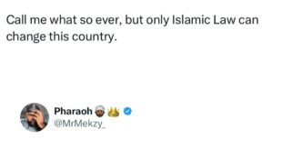 "Only Islamic law can change this country" Nigerian man says