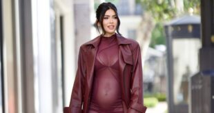 Pregnant Megan Fox flaunts  her bump in sheer dress as she prepares to welcome first child with rapper MGK (Photos)