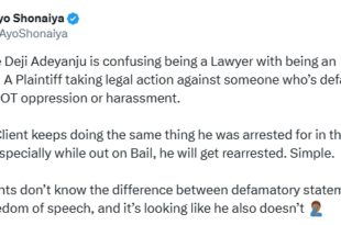 Speed Darlington/Burna Boy: Deji Adeyanju is confusing being a Lawyer with being an Activist - Lawyer and Entertainment Consultant, Ayo Shonaiya, says