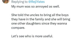 Woman reveals how her five female cousins reacted after their father said a man with all girls has no children