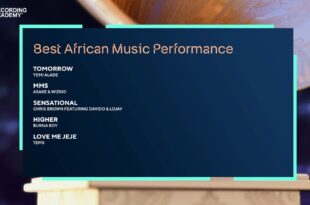 Yemi Alade gets her first ever Grammy nomination as she is nominated for Best African music category