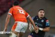 Edinburgh's Mosese Tuipulotu and Glasgow Warriors' Sione Tuipulotu