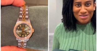 Actor, Williams Uchemba, gifts his wife a Rolex watch as a push present weeks after she welcomed their second child, Ethan (photos)