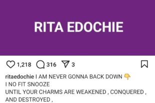 Actress, Rita Edochie says she will not rest until a certain