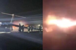 Air Canada plane skids off runway in Halifax Stanfield airport and catches fire