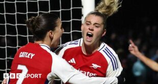 Alessia Russo celebrates her goal against Bayern Munich