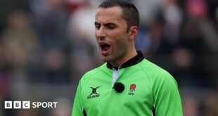 Rugby referee Alex Thomas