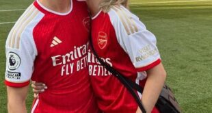 Arsenal captain, Martin Odegaard announces birth of his first child with wife Helene Spilling