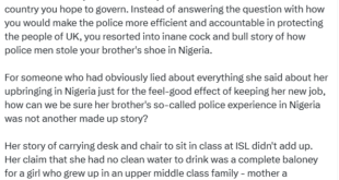 ''C0.ck and bull story''-  Presidency rubbishes Kemi Badenoch's story of police stealing her brother's shoe