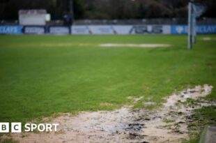 Saturday's domestic Welsh football and rugby fixture list has fallen to the forecast storms