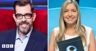 Richard Osman and Victoria Coren-Mitchell, two BBC quizmasters.