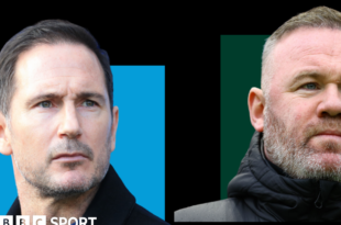 A split picture of Coventry City boss Frank Lampard and Plymouth Argyle head coach Wayne Rooney