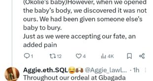 How Gbagada hospital swapped my sister