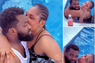 If a man always want to be away from home, in most cases the woman is troubling him - Nigerian lady says as she shares loved up photos with her husband