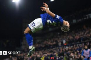 Ipswich Town's Omari Hutchinson celebrates his goal with a backflip