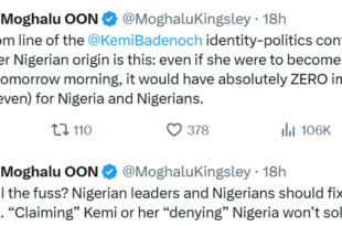 Kemi Badenoch?s identity debate holds zero value for Nigeria ? Moghalu