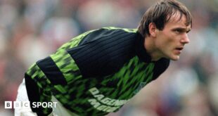 West Ham goalkeeper Ludek Miklosko in 1992