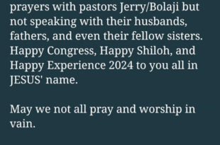 ?May we not all pray in vain? - Pastor Leke Adeboye tells women who attend prayer programs but have refused to speak with their husbands