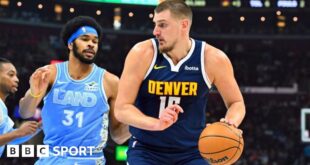 Nikola Jokic in action for the Denver Nuggets