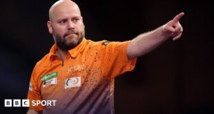 Christian Kist after his nine-darter