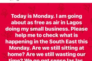 ?Please help me check what is happening in the South East this Monday. Are we still sitting at home??- APC Chieftain Joe Igbokwe asks as he reminds Nigerians on how he is walking freely in Lagos