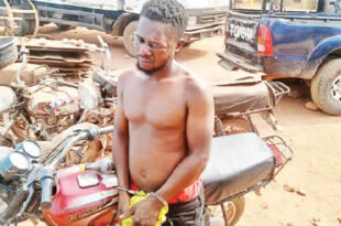 Police arrest four suspected motorcycle and gas cylinder thieves in Ogun