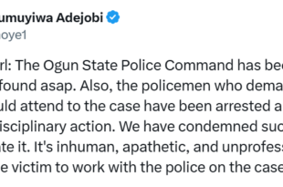 Police arrest officers demanding money to investigate missing girl in Ogun