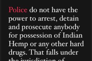 Police do not have the power to arrest anybody for possession of Indian Hemp or any other hard drugs - Speed Darlington?s lawyer, Stan Alieke