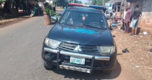 Police vans razed as unknown gunmen clash with officers in Anambra