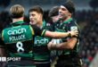 Josh Kemeny celebrates scoring for Northampton Saints